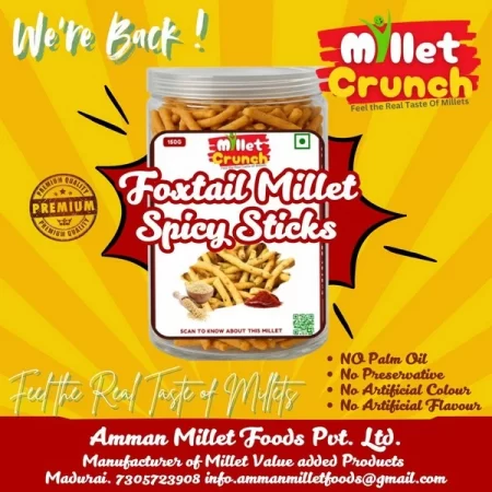 Foxtail Millet Spicy Sticks - 150 Gms