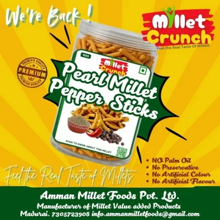 Pearl Millet Pepper Sticks - 150 Gms